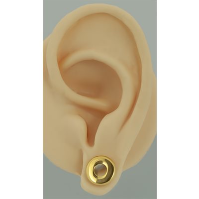 24k gold plated flesh tunnel